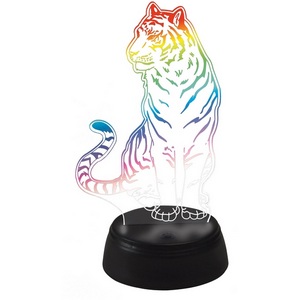 Изображение товара Световая фигура светодиодная с выключателем ULI-M507 RGB/3AA TIGER/BLACK Uniel с животными