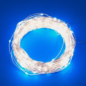 Изображение товара Гирлянда на елку уличная бахрома светодиодная Роса. 100м. светодиодов. Белый свет. Пульт ДУ в-к ULD-S10000-1000/DTA/RC IP44 Uniel ULD WHITE DEW