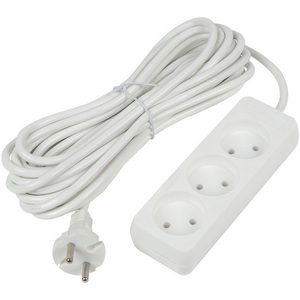 Изображение товара Удлинитель шнур 10м., 3 гнезда, 10A, б/з. белый Uniel Ultra S-CU3-10 WHITE