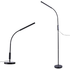 Изображение товара Торшер светодиодный, 10W, с регулировкой наклона, сенсорный выключатель, диммер, черный Uniel ULM-T619 10W/3000-6500K/DIM BLACK