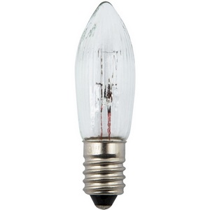 Изображение товара Лампа накаливания для новогодней горки на 5 ламп, 3Вт, прозрачная, 48V, набор из 3шт Uniel Лампы для новогодних горок IL-CT13-CL-03/E10/48V SET3 BLISTER