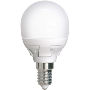 Изображение товара Лампа светодиодная, форма «шар», матовая, дневной белый свет 6500K Uniel Яркая LED-G45 7W/6500K/E14/FR PLP01WH