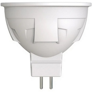 Изображение товара Лампа светодиодная, форма «JCDR», матовая, дневной белый свет 6500K Uniel Яркая LED-JCDR 6W/6500K/GU5.3/FR PLP01WH