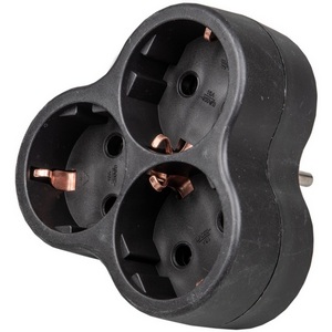 Изображение товара Разветвитель сетевой с/з. 3 гнезда. 16А, 3500Вт. черный Uniel Сетевые разветвители S-GES3-16F BLACK