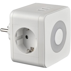 Изображение товара Разветвитель сетевой с выключателем, с/з. 2 гнезда. 2USB+1TYPE C. 16А, 3500Вт. белый Uniel Сетевые разветвители S-GES2-16SBUC WHITE