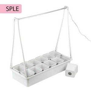 Изображение товара Светильник для растений светодиодный с подставкой, спектр для фотосинтеза. 12 кашпо в/к, белые Uniel Minigarden ULT-P34N-10W/SPLE IP65 WHITE 12