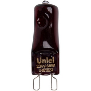 Изображение товара Лампа галогенная инфракрасная для обогрева животных Uniel JCD-IR-60/G9