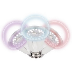 Изображение товара Лампа светодиодная для растений, прозрачная. три спектра для проращивания, роста и цветения Uniel LED-A60-10W/SPM3/E27/CL PLP35WH MULTIPLANT