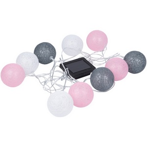 Изображение товара Садовая гирлянда на батарее на солнечной батарее «Клубки». 10 светодиодов, 1*АА Ni-Mh аккумулятор в/к. IP44 Uniel USL-S-230/PM1800 COTTON BALLS-1