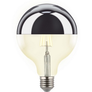 Изображение товара Лампа светодиодная, форма "шар", прозрачная колба с зеркальным отражателем, теплый белый свет 3000K Uniel SKY LED-G125-4W/3000K/E27/CL MIRROR/CHROME PLS02WH