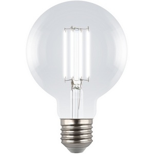Изображение товара Лампа светодиодная, форма "шар", прозрачная, белый свет 4000K Uniel Яркая A++ LED-G95-5W/4000K/E27/CL GLY01TR