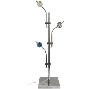 Изображение товара Торшер светодиодный, c регулировкой наклона, с линзами, сменные светофильтры в/к Uniel ULM-T640 3x2W/3000K CHROME MULTICOLOR