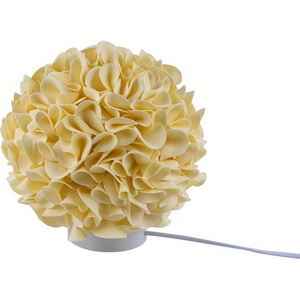 Изображение товара Настольный светильник Гортензия белый/ваниль светодиодный со сменной лампой(в/к) E27 3000K Uniel ULW-R07 T/3000K/150C/A