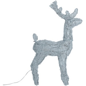 Изображение товара Фигура светодиодная каркасная «Олень-2», 36х60см, 80 светодиодов. белый свет, провод прозрачный Uniel ULD-M3660-080/STA WHITE IP44 DEER-2