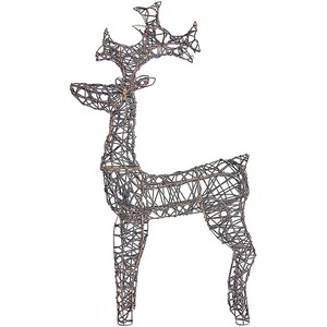 Изображение товара Фигура светодиодная каркасная «Олень-3», 60х98см, 160 светодиодов. теплый белый свет, провод коричневый Uniel ULD-M6098-160/SBA WARM WHITE IP44 DEER-3