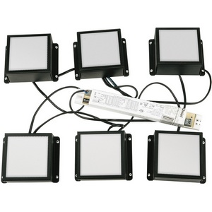 Изображение товара Светильник светодиодный потолочный встраиваемый, комплект из 6 штук. 4000K, для ячеек 100x100мм, в комплекте с и/п Uniel Grilyato Mini ULP-1010 42W/4000К IP40 GRILYATO OPAL BLACK KIT06