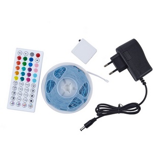 Изображение товара Комплект светодиодной ленты c Bluetooth, 10м. RGB свет, адаптер 24Вт, контроллер с пультом в/к Uniel Готовое решение ULS-A01 10M/RGB/BT RRP24C01