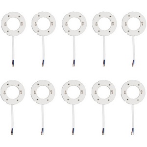 Изображение товара Патрон подвесной, 10см. термостойкий пластик, цоколь GX53, набора из 10штук белый Uniel ULH-GX53-Plastic-10cm SET10 POLYBAG