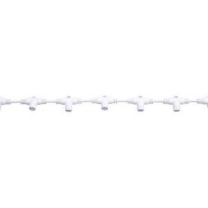 Изображение товара Провод-шина для гирлянд серии F90PRO 2м. 20 Т-коннекторов, шаг 10см статика/мерцание IP67 белый Uniel UCX-F90 T20/2M/WH