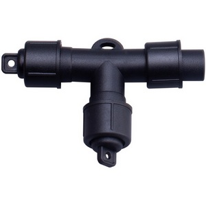 Изображение товара Соединитель для гирлянд серии F90RPO, Т-образный 1 вход-2 выхода черный Uniel UTC-F90 Y3 BLACK