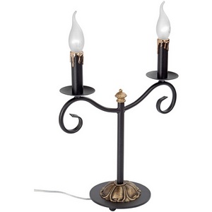 Изображение товара Кованая настольная лампа Vitaluce V1039/2L в виде свечи