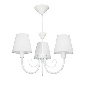 Изображение товара Подвесная люстра Vitaluce V3325/3 в стиле модерн белый металл ткань