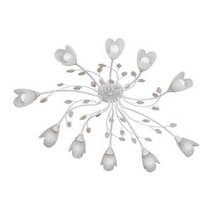 Изображение товара Потолочная люстра для гостиной для 20 кв.м Vitaluce V3930-0/10PL с цветами