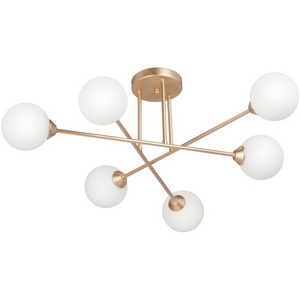 Изображение товара Потолочная люстра для гостиной мощностью 40 вт молекулы на штанге Vitaluce V3931-8/6PL, 6xG9 макс.