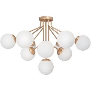 Изображение товара Потолочная люстра на штанге Vitaluce V42870-8/10PL, 10xE14 макс. 40Вт шарики