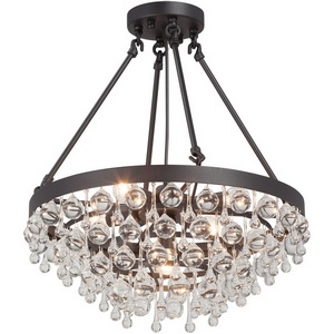 Изображение товара Подвесная люстра светодиодная 50 см хрусталь Vitaluce V5352-1/5S, 5хE14 макс. 40Вт