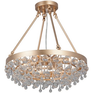 Изображение товара Подвесная люстра светодиодная 50 см хрусталь Vitaluce V5352-8/4S, 4хE14 макс. 40Вт