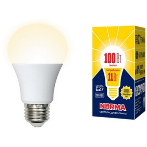 Изображение товара Лампочка светодиодная LED-A60-11W/WW/E27/FR/NR картон Volpe