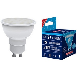 Изображение товара Лампочка светодиодная LED-JCDR-7W/NW/GU10/NR картон Volpe