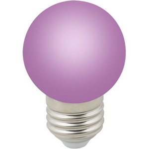 Изображение товара Лампочка светодиодная Volpe LED-G45-1W/PURPLE/E27/FR/С