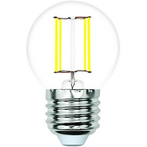 Изображение товара Лампочка светодиодная филаментная Volpe LED-G45-SLF LED-G45-6W/4000K/E27/CL/SLF