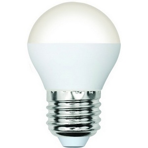Изображение товара Лампа светодиодная форма "шар", матовая, дневной свет 6500K Volpe Optima LED-G45-6W/6500K/E27/FR/SLS