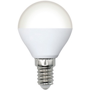 Изображение товара Лампа светодиодная, диммируемая, форма "шар", матовая, белый свет 4000K Volpe OPTIMA DIM LED-G45-6W/4000K/E14/FR/DIM/SLS