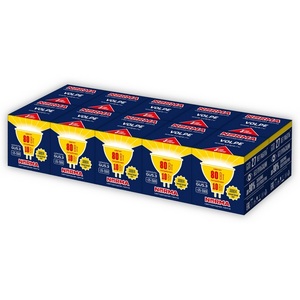 Изображение товара Лампа светодиодная, форма "JCDR", матовая, теплый белый свет 3000K Volpe Norma LED-JCDR-10W/WW/GU5.3/NR Набор из 10штук