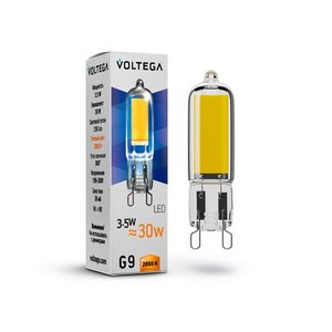 Изображение товара Лампочка светодиодная 2800K 250Lm G9x3,5W Voltega Simple 7088