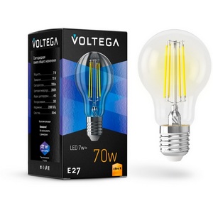 Изображение товара Лампочка светодиодная General purpose E27 7W Voltega bulb 7140