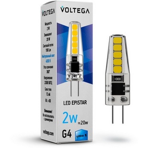 Изображение товара Лампочка светодиодная Voltega Capsule G4 7145