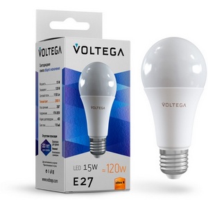 Изображение товара Лампочка светодиодная General Purpose 15w Voltega Bulb 7156