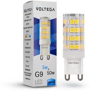 Изображение товара Светодиодная лампа Voltega Simple 7186 Capsule 5W 4000K G9