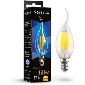 Изображение товара Светодиодная лампа 6W 3000K E14 Voltega Candle wind 6W 7209