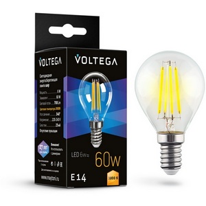 Изображение товара Светодиодная лампа 6W 3000K E14 Voltega Globe 6W 7213
