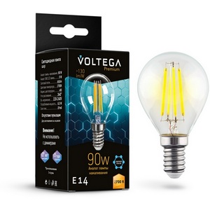Изображение товара Светодиодная лампа 9W 2700K E14 Voltega Globe E14 9W Graphene 7221