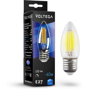 Изображение товара Лампочка светодиодная dim 5W Voltega Candle 8463