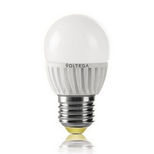 Изображение товара Лампочка светодиодная груша E27 6W 4000K 620lm Voltega Ceramics 4696