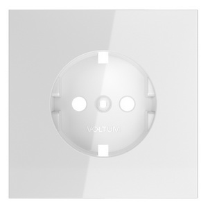 Изображение товара Накладка для розетки с заземлением Voltum S70 VLS000608 (белый глянцевый)