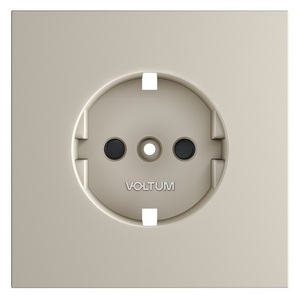 Изображение товара Накладка для розетки с заземлением и защитными шторками Voltum S70 VLS000703 (кашемир)